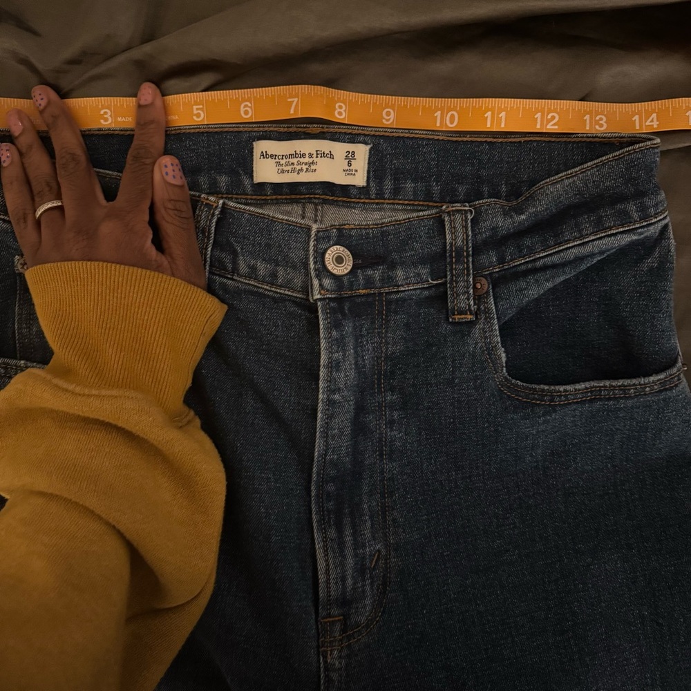 Abercrombie & Fitch The Slim Straight ultra high rise jeans size 6 / 28 waist - Picture 8 of 11